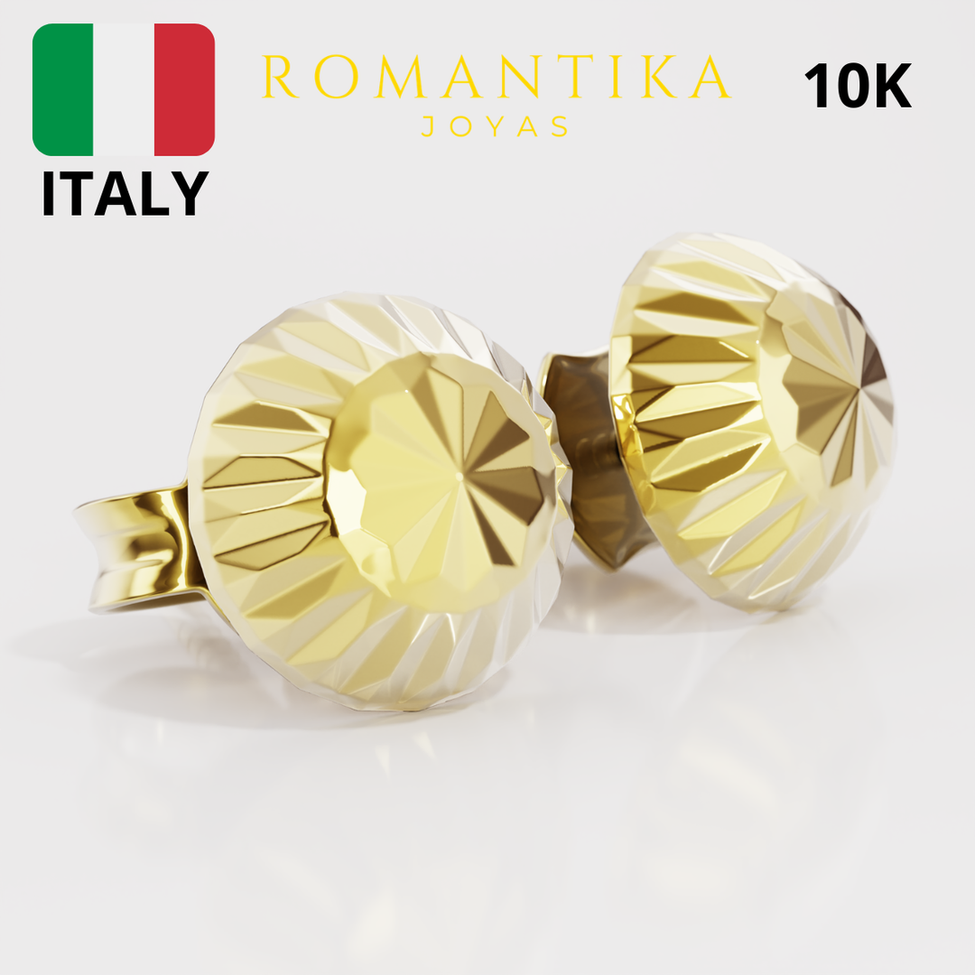 Aretes Broquel Hongo Biselado 4mm x 1.5mm