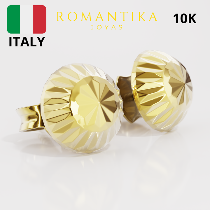 Aretes Broquel Hongo Biselado 4mm x 1.5mm