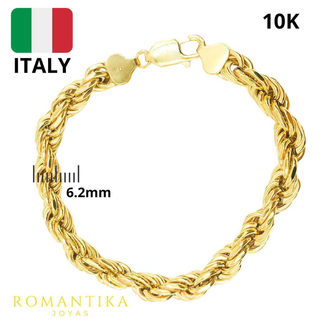 Pulsera Torzal 21cm 6.2mm 10K