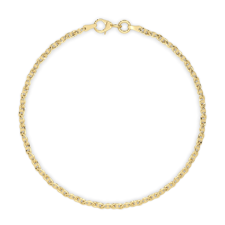Pulsera Ancla Marinera 3mm 18cm 10k