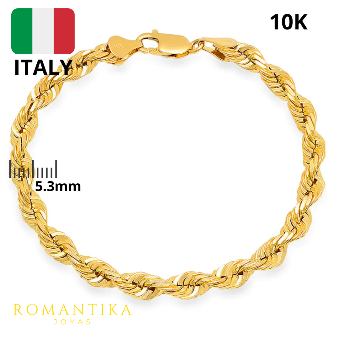 Pulsera Torzal 5.3mm 10k 21cm