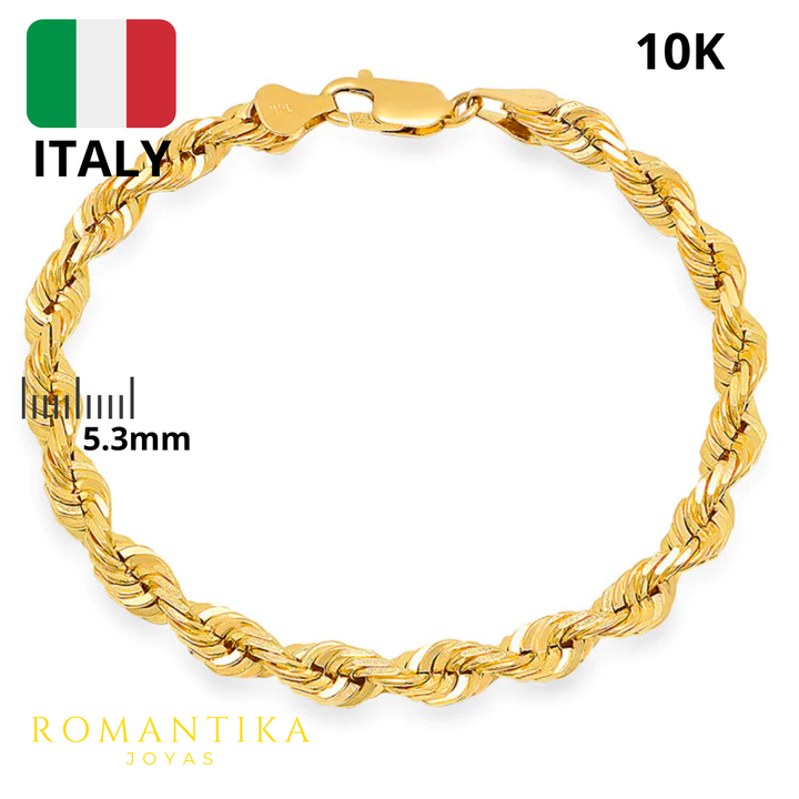 Pulsera Torzal 5.3mm 10k 21cm
