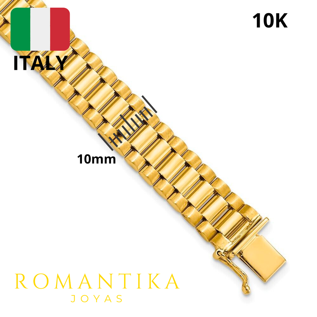 Pulsera Tejido Rolex Jubilee Oro 10k 18cm