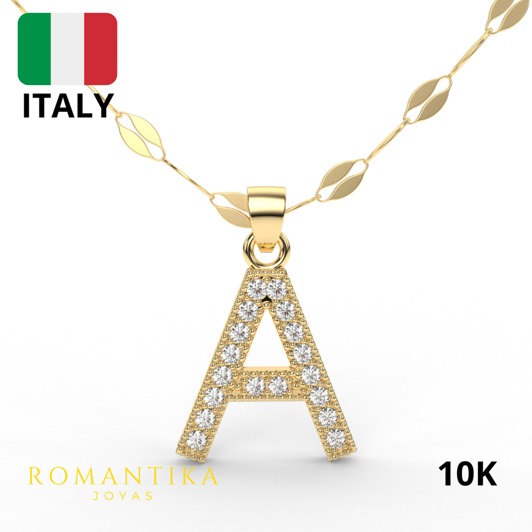 Collares Inicial Letras Oro 10k