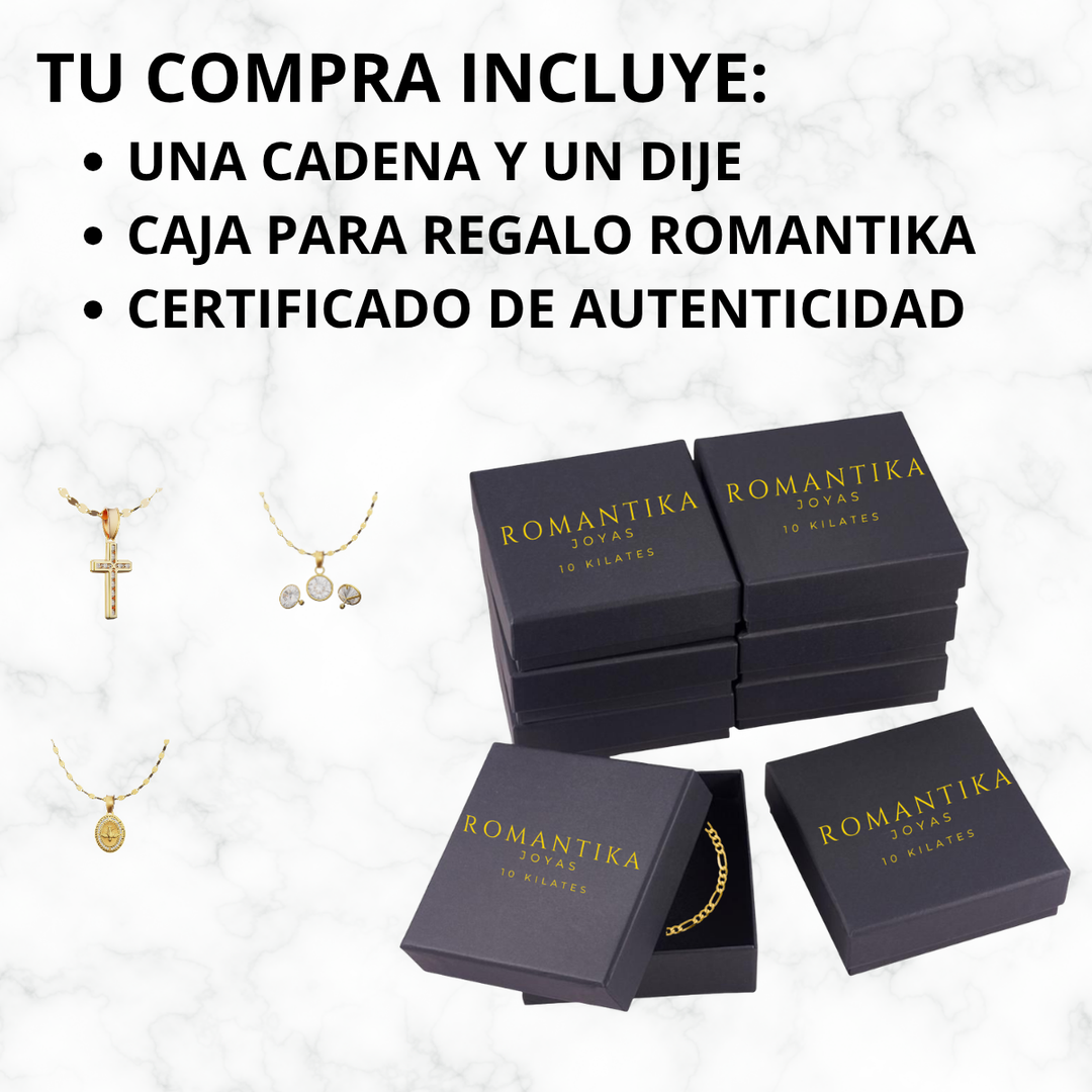 Collar Clip Brilloso Con Cadena 45cm 10k