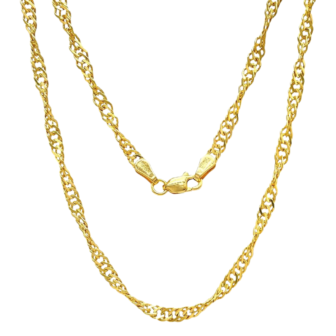 Cadena Singapur Torzal 10k 3mm
