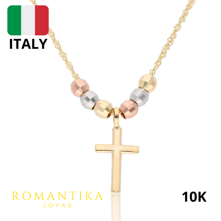 Collar con Cruz Semanario de 45cm 10k