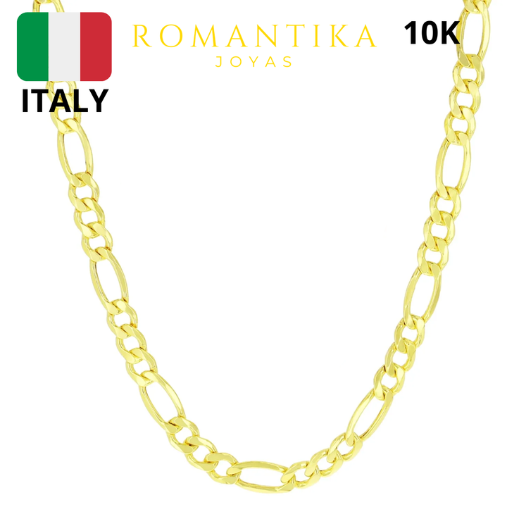 Cadena Figaro 4mm 10k