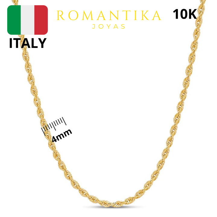 Cadena Torzal 4mm 10k