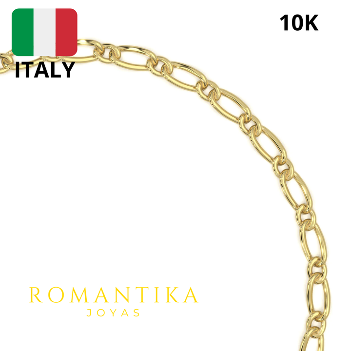 Collar Figaro 1x1 10k 3mm