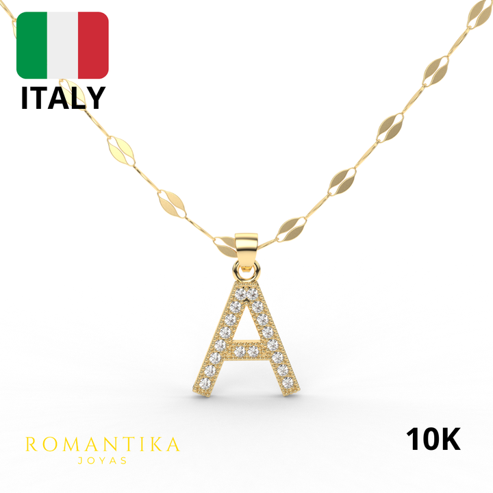 Collares Inicial Letras Oro 10k