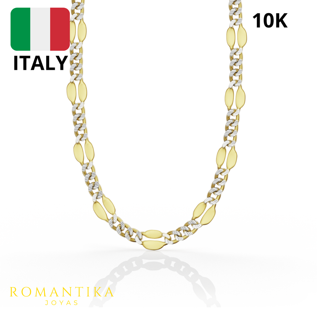 Cadena De Oro Remache Diamantada 3mm 10k