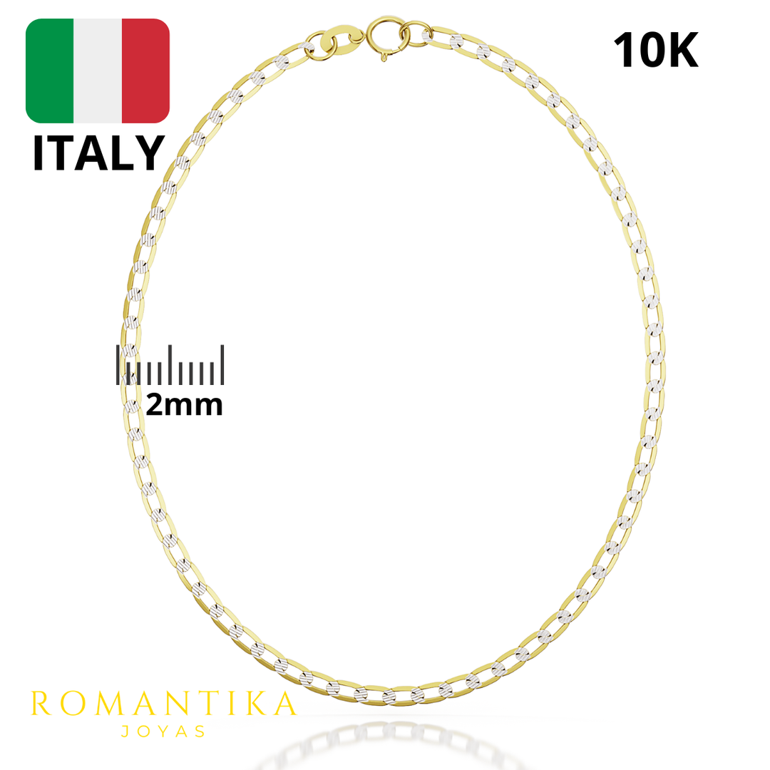 Pulsera Barbada 2mm 10k