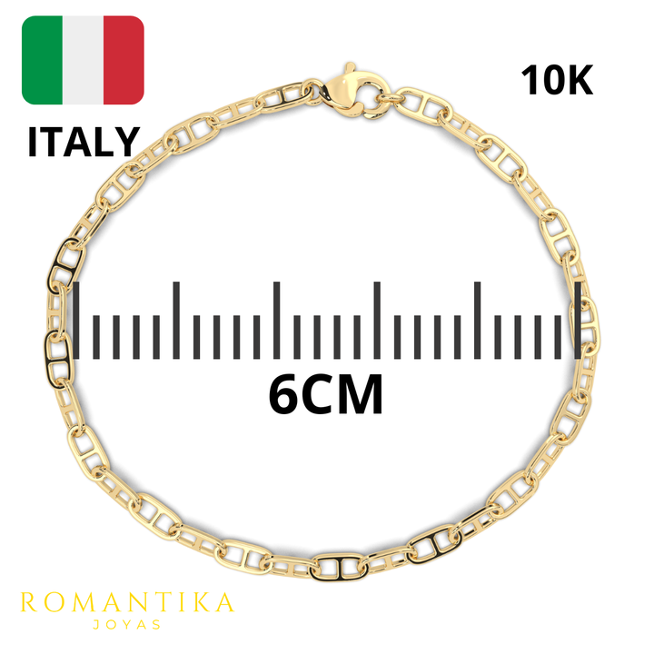 Pulsera Marinera 3mm 10k
