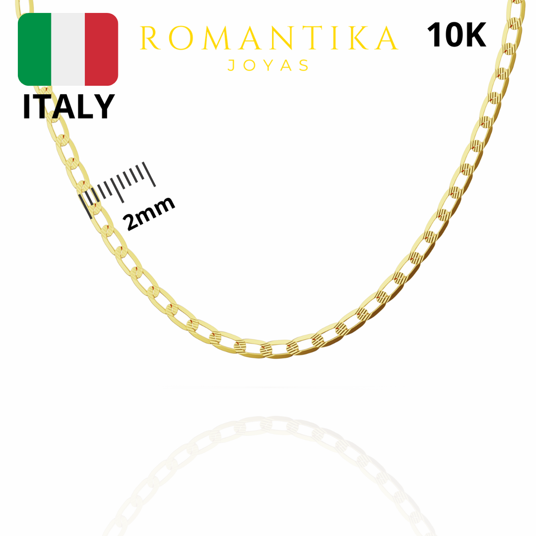 Cadena Barbada 2mm 10k