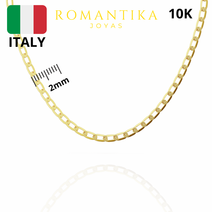 Cadena Barbada 2mm 10k