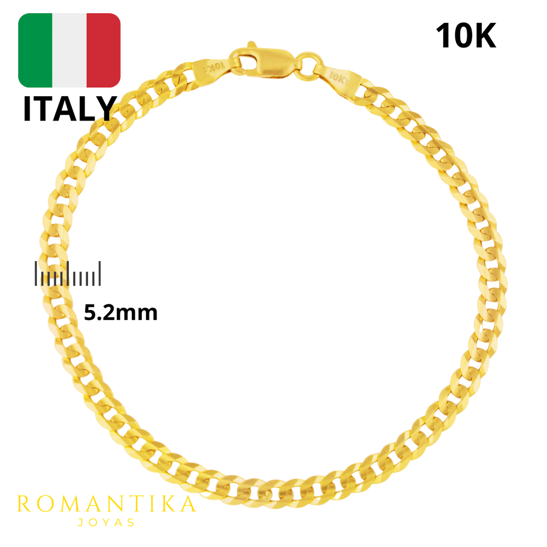 Pulsera Barbada 21cm 5.2mm 10k