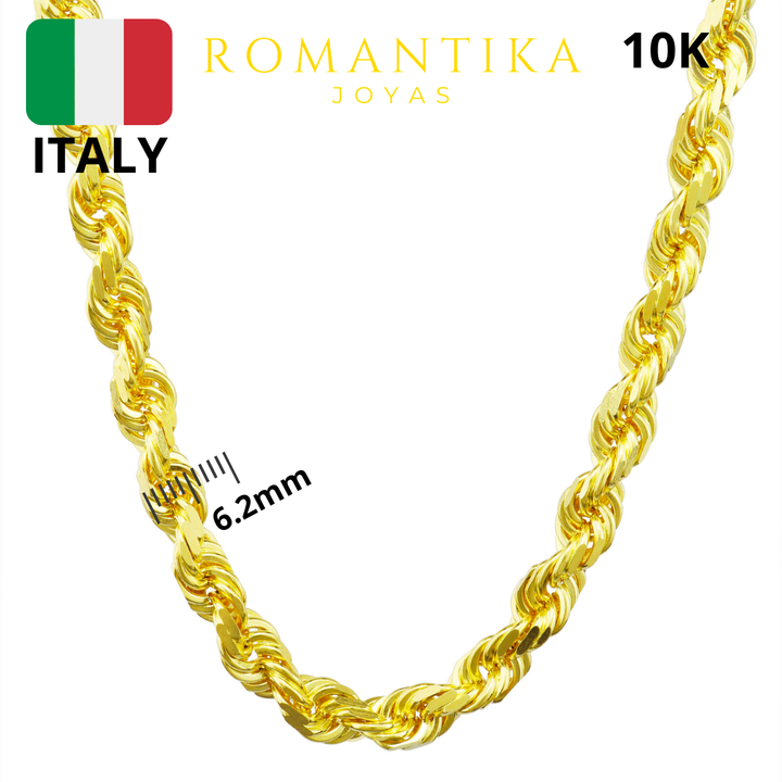 Cadena Torzal Oror Grueso 6.2mm 10k
