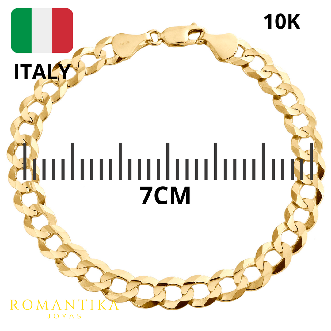 Pulsera Barbada Cubana 8.5mm 10k 21cm