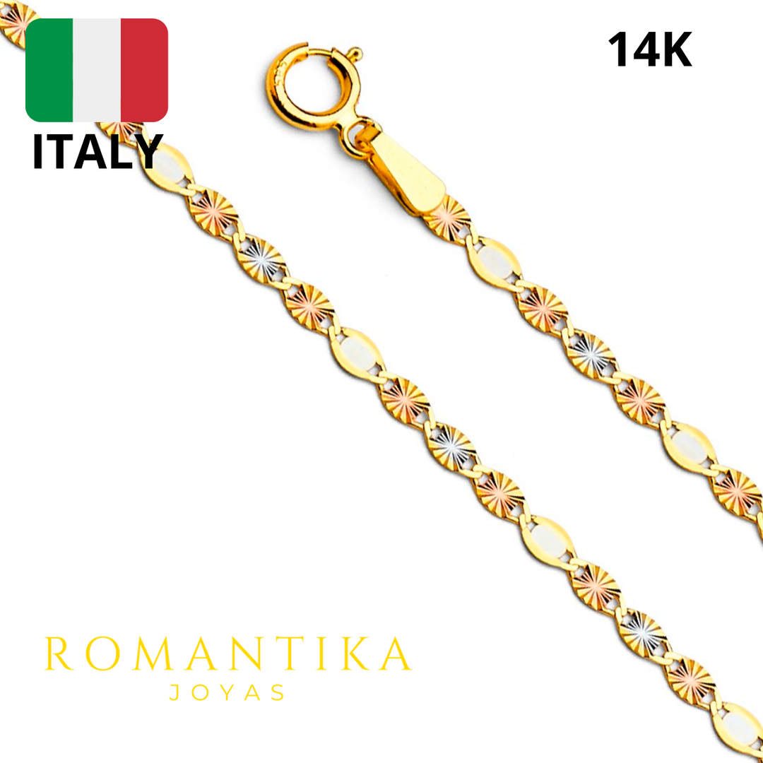Cadena Planchada Florentino 2mm 14k