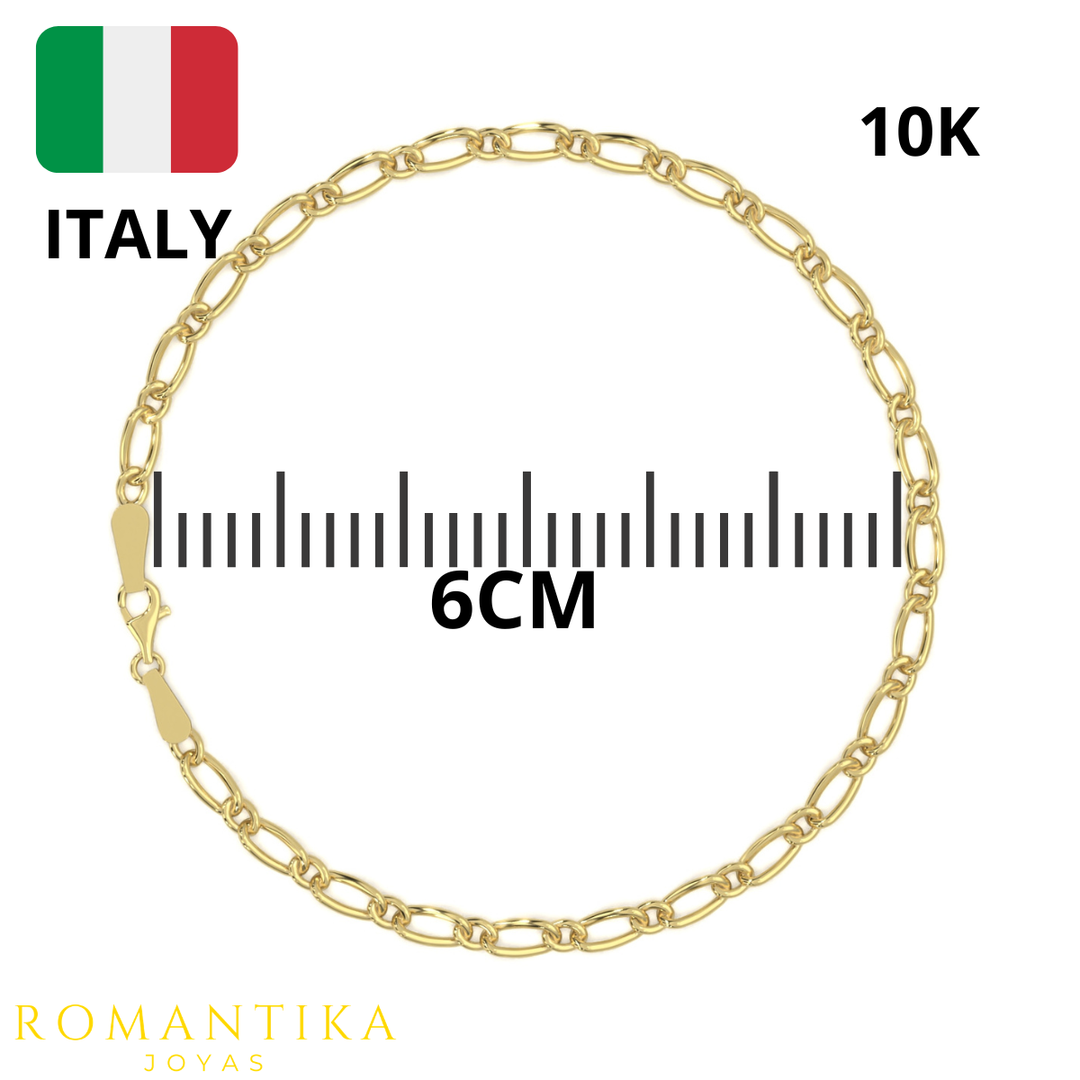 Pulsera Figaro 1x1 3.2mm 10K