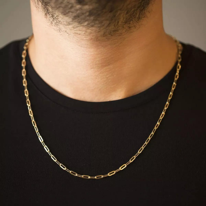Cadena Paper Clip 2mm Oro 10K