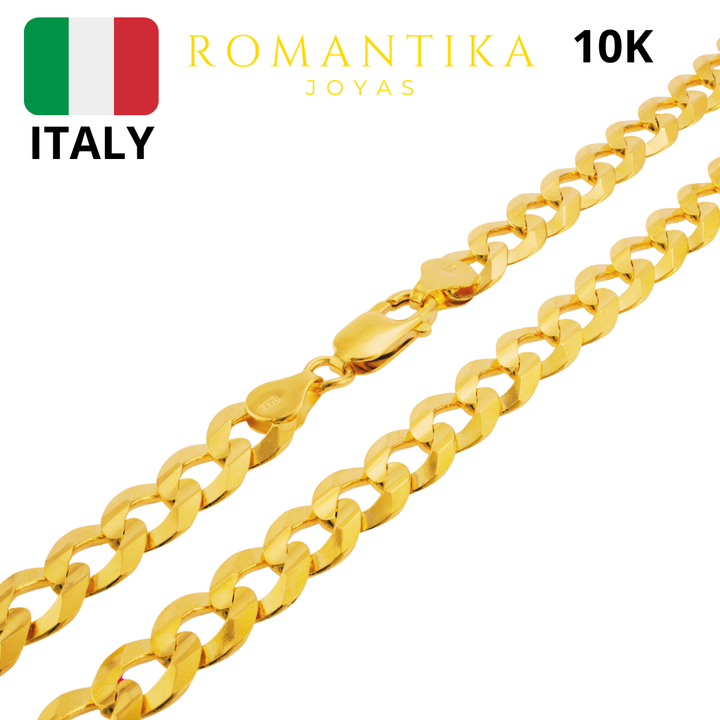 Cadena Barbada Cubana 8mm 65cm 10k