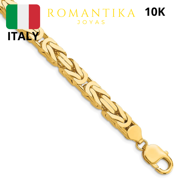 Cadena Bizantina Cuadrada 3mm 10k