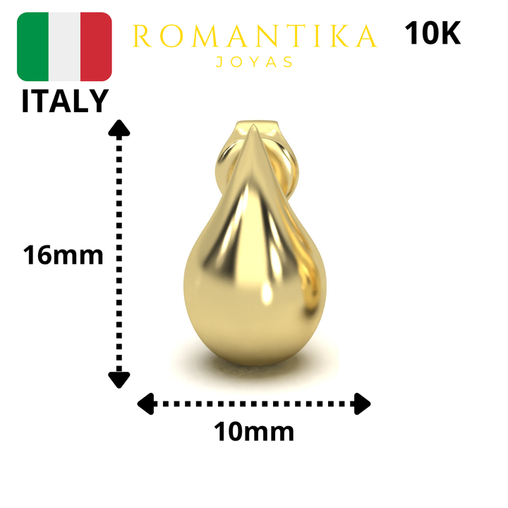 Aretes Lágrima Estilo Bottega 10k