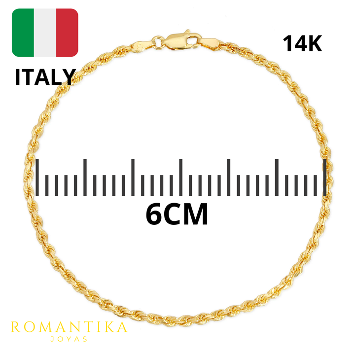 Pulsera Torzal 2mm 14k