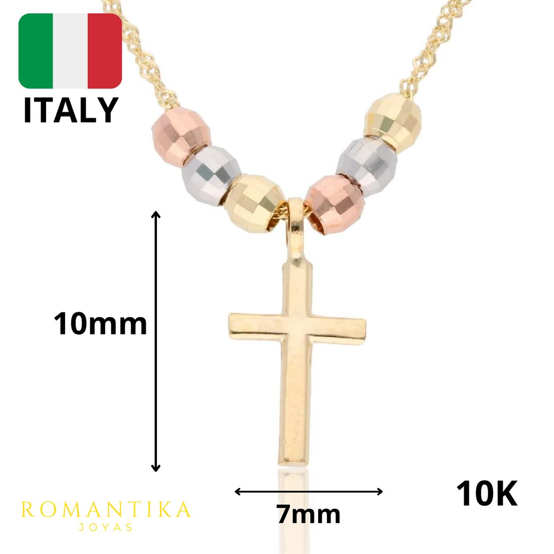 Collar con Cruz Semanario de 45cm 10k