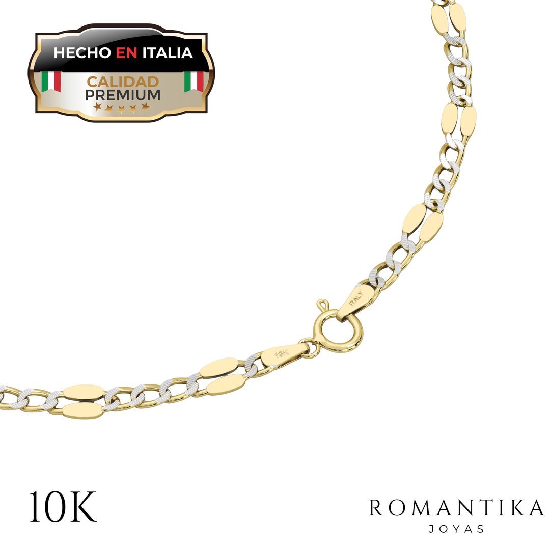 Pulsera Mini Remache Diamantada 10k 2mm