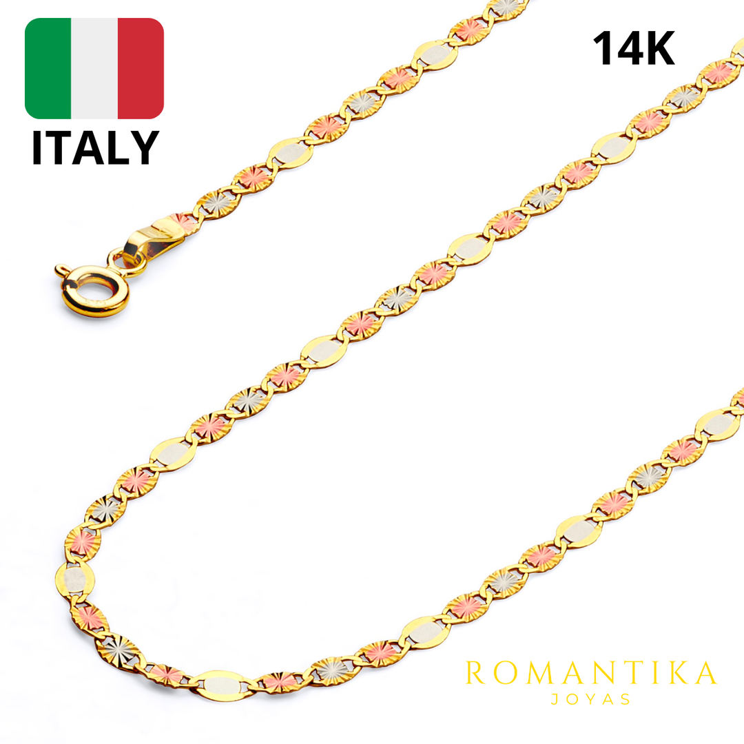 Cadena Planchada Florentino 2mm 14k