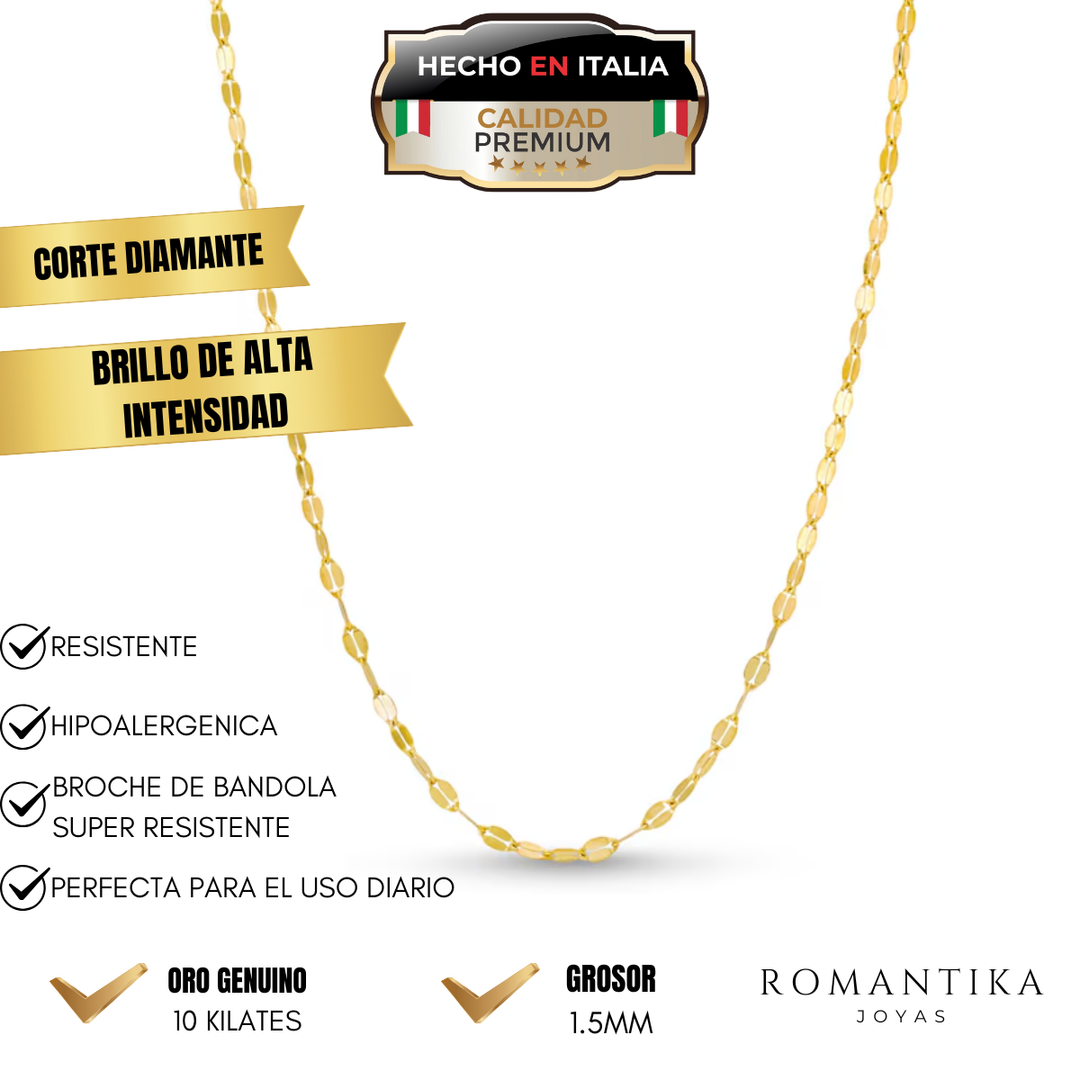 Cadena Grano De Cafe 1.5mm Oro 10K