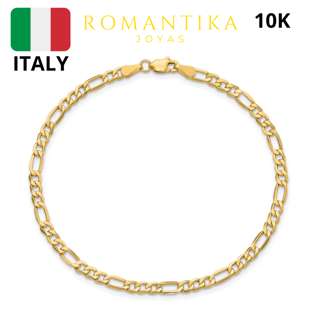 Pulsera Figaro 3x1 3.5mm 10k