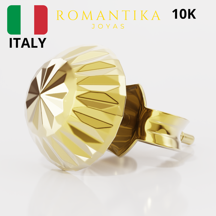 Aretes Broquel Hongo Biselado 4mm x 1.5mm