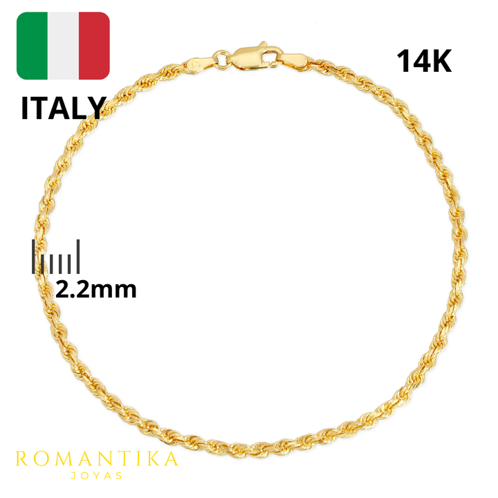 Pulsera Torzal 2mm 14k