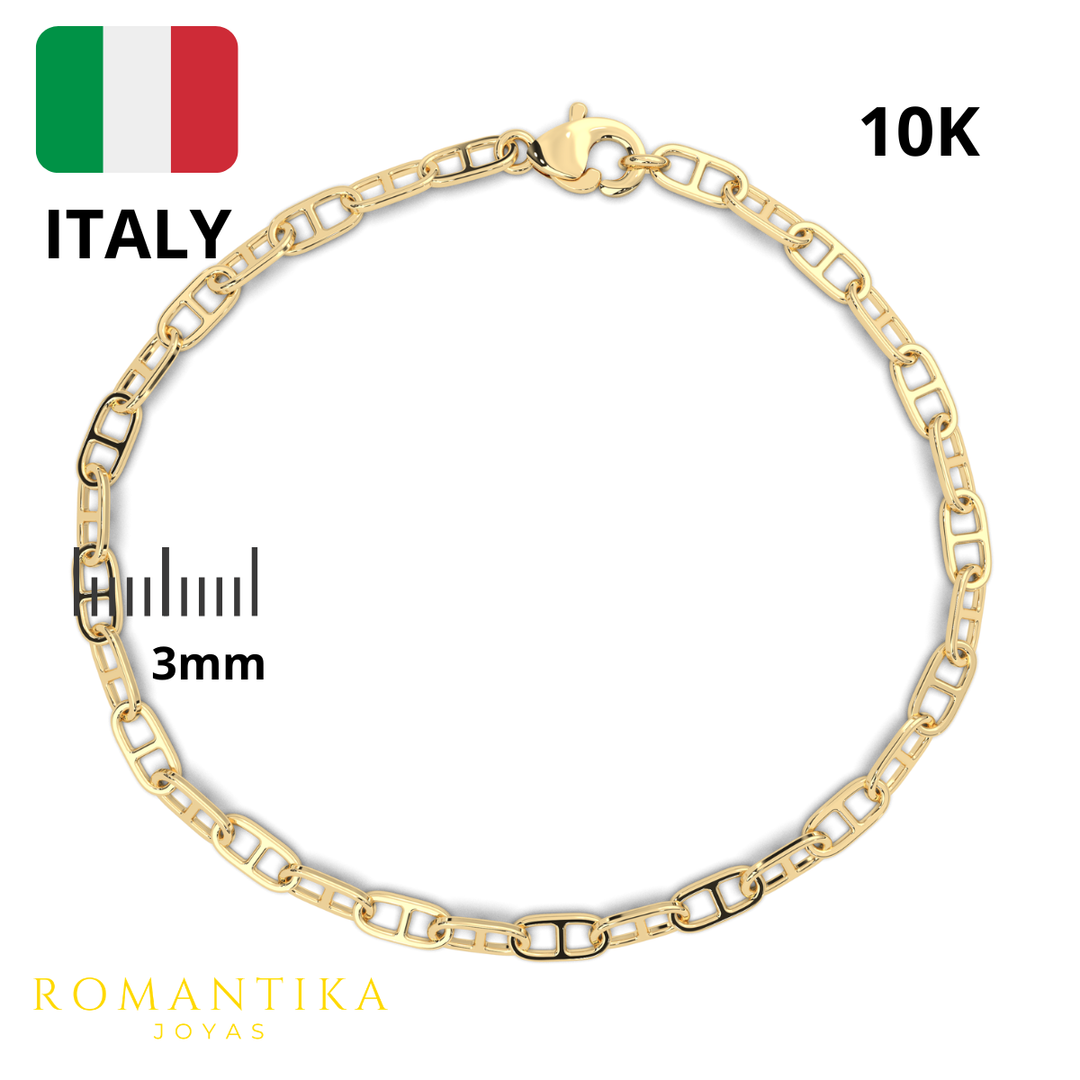 Pulsera Marinera 3mm 10k