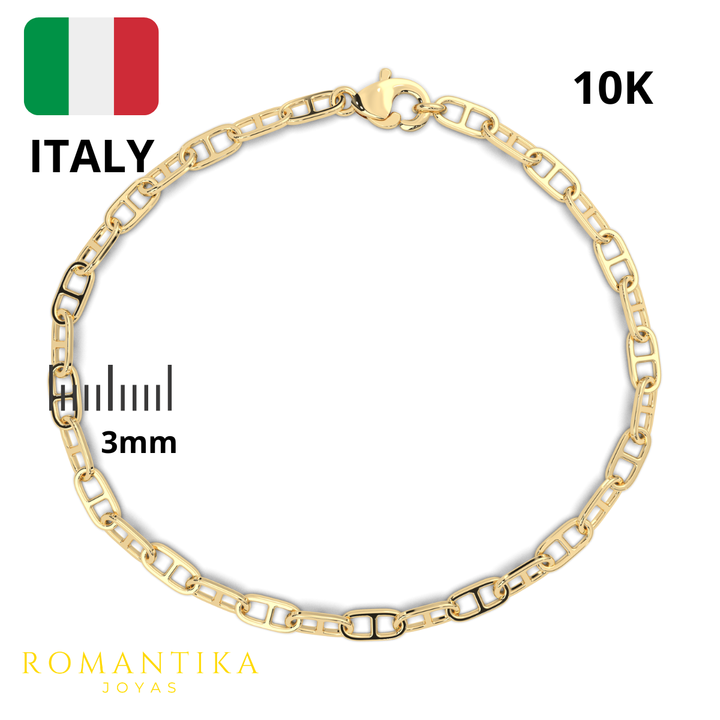 Pulsera Marinera 3mm 10k