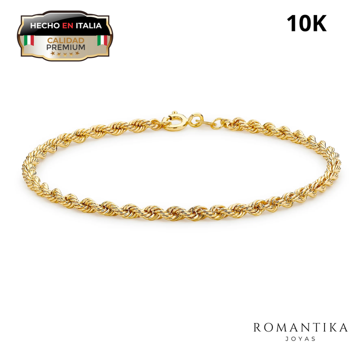Pulsera Torzal 2.2mm Oro 10 Kilates