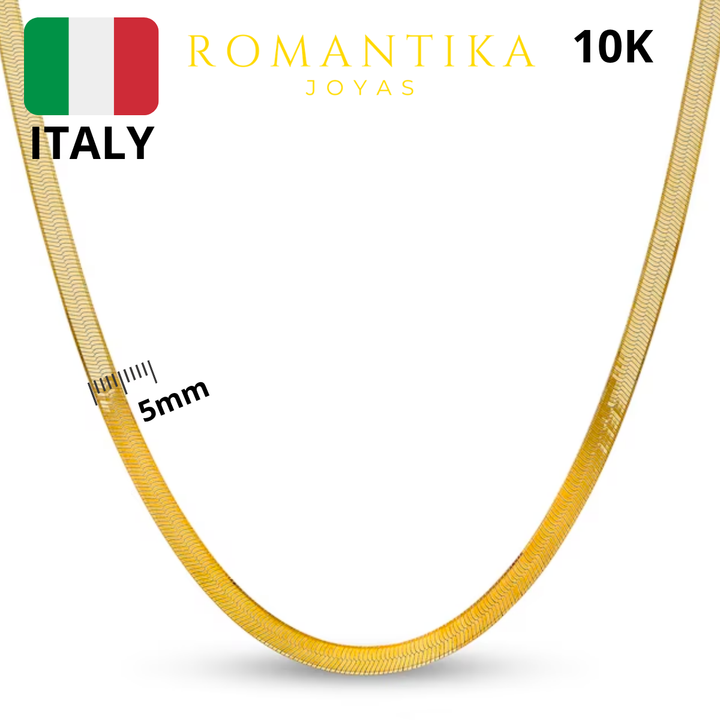 Collar Panza De Víbora 10k 5mm