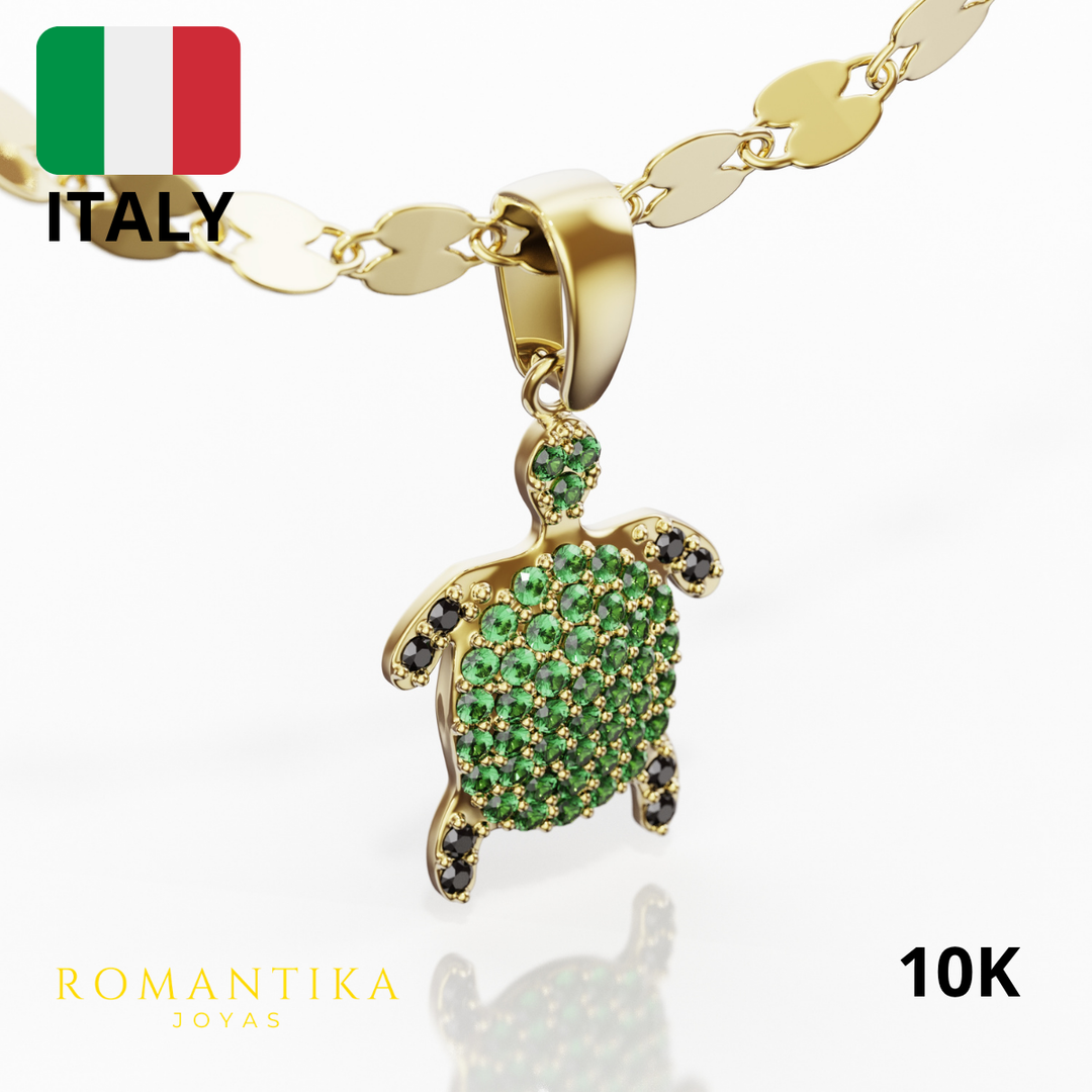 Collar Gargantilla De Tortuga De Oro 10k