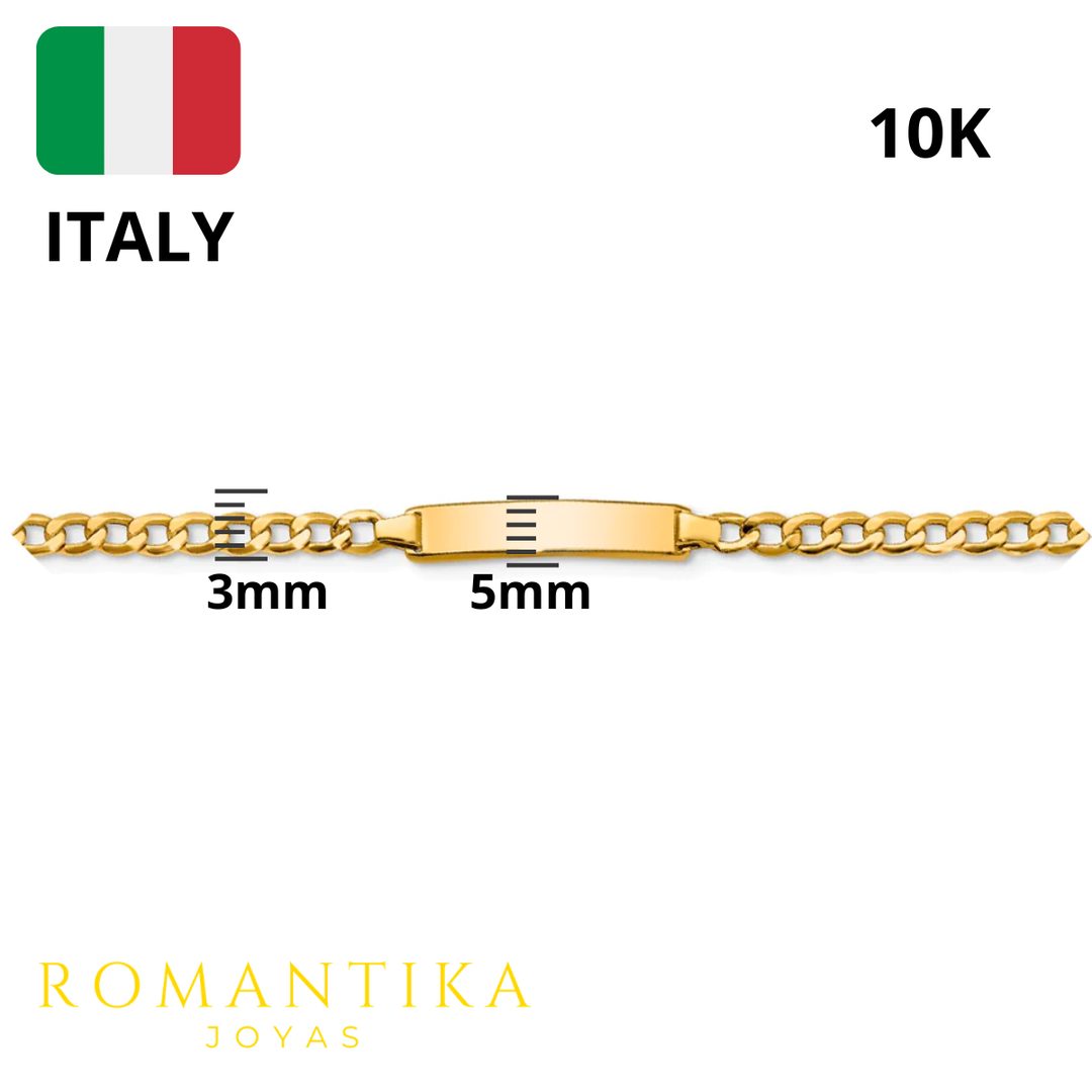 Esclava Barbada Para Bebe Niños Oro 10k 5mm