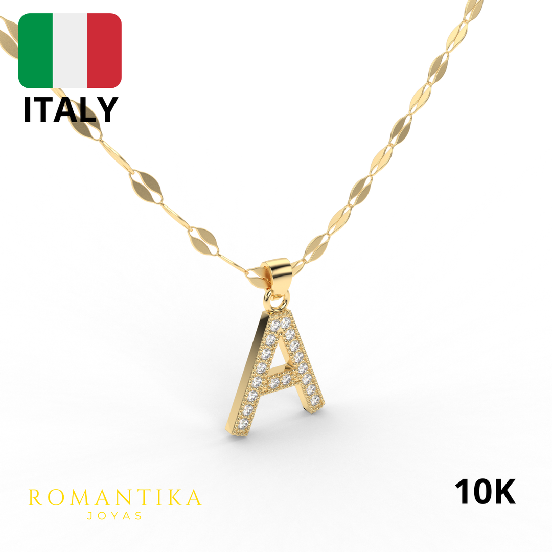 Collares Inicial Letras Oro 10k