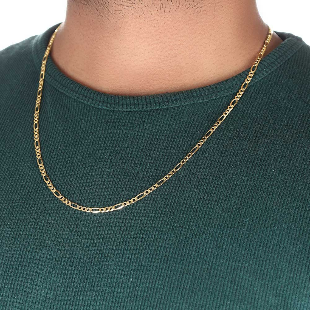 Cadena Figaro 3x1 Oro Solido 3.5mm 10k