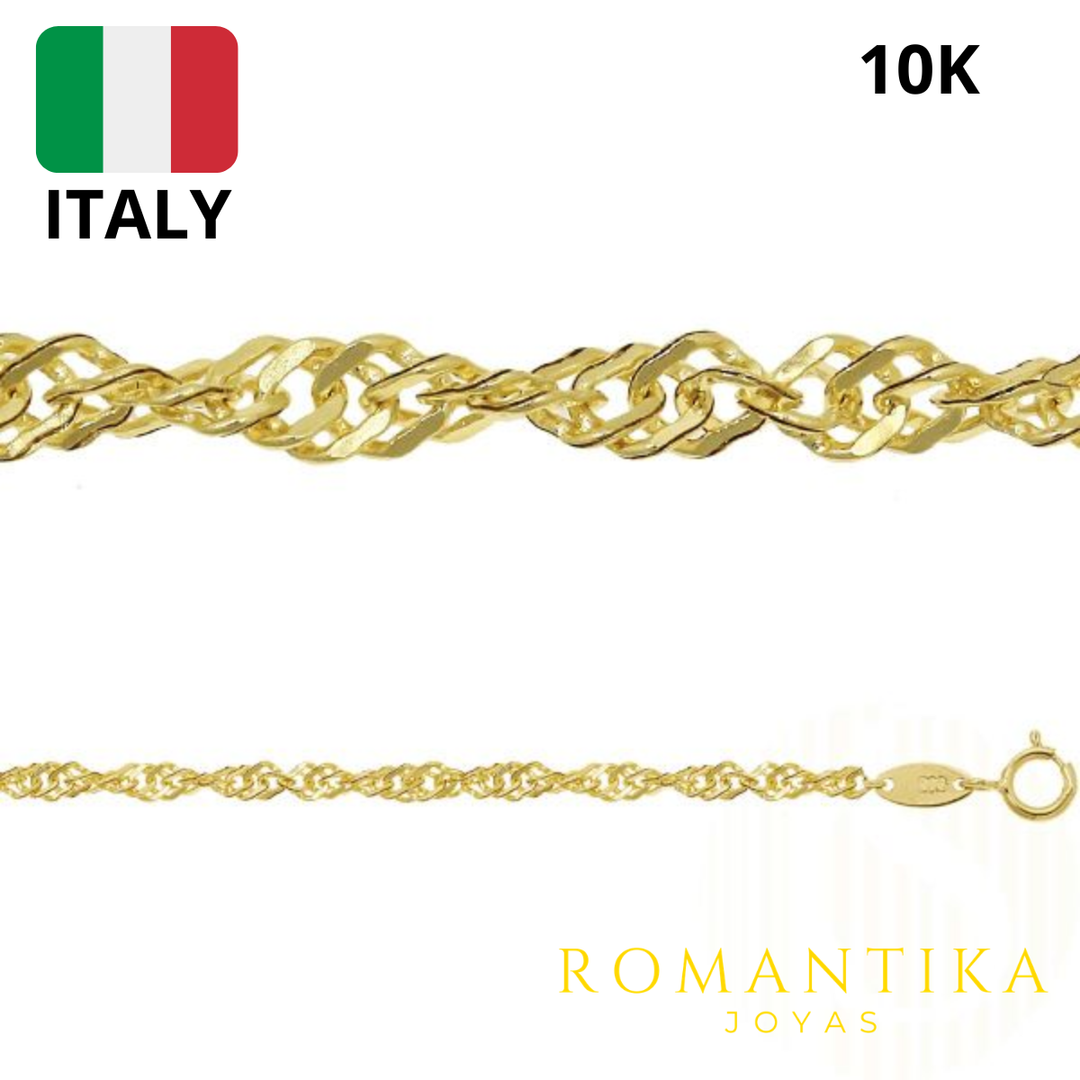 Cadena Singapur Mini Torzal 2mm 10k