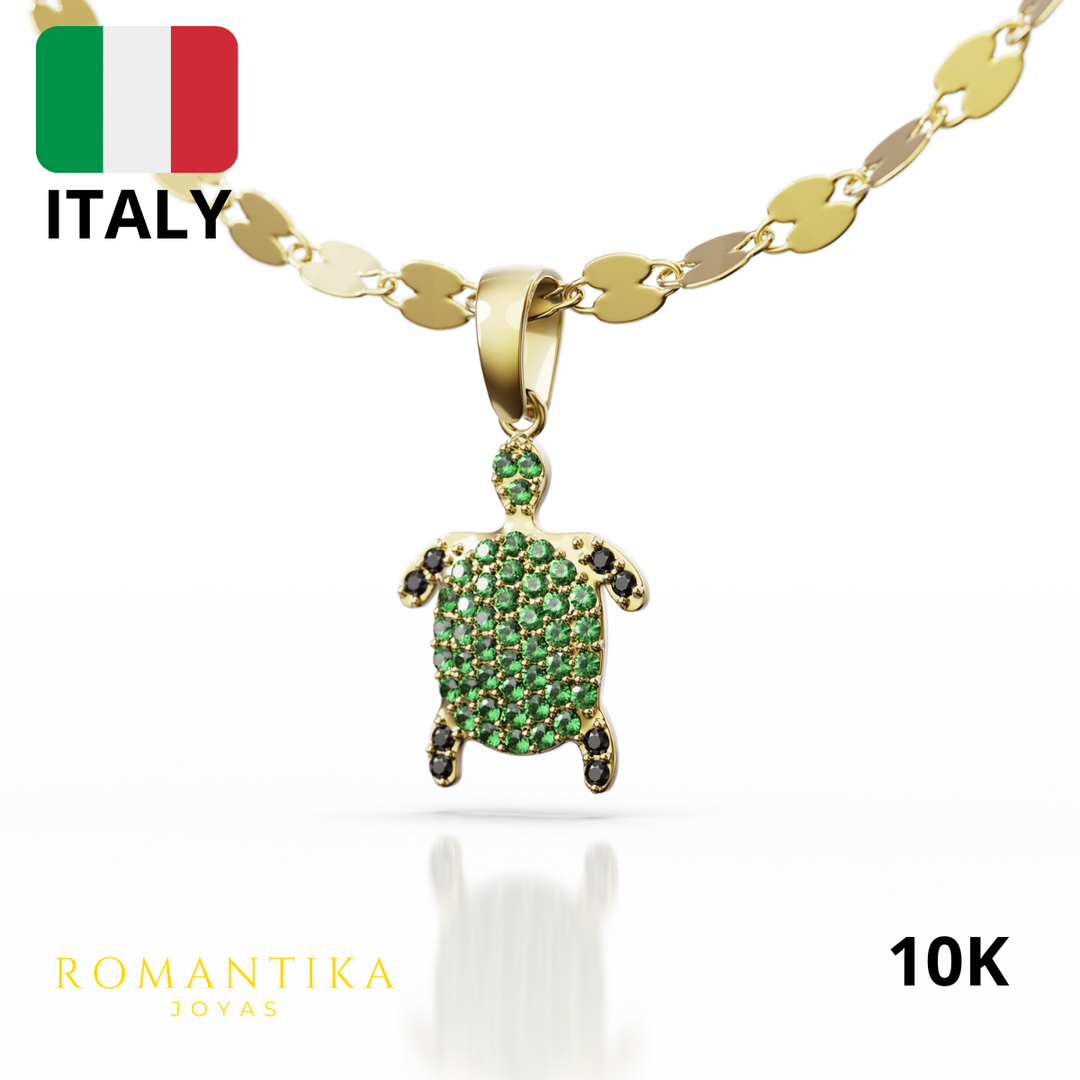 Collar Gargantilla De Tortuga De Oro 10k