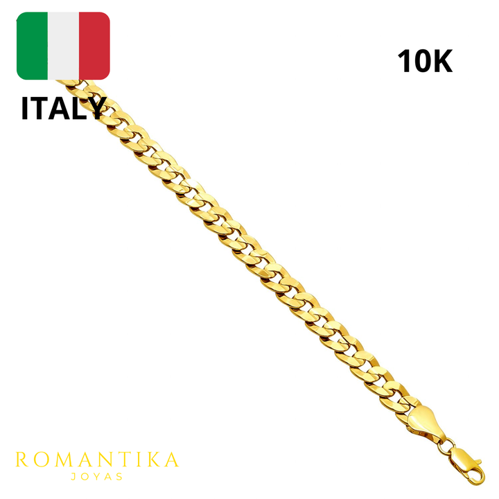 Pulsera Barbada Cubana 8.5mm 10k 21cm