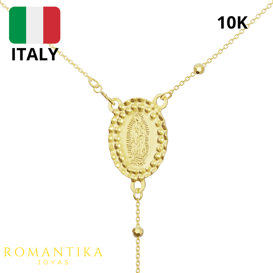 Rosario de Virgen Y Cristo 3 Oros 10k