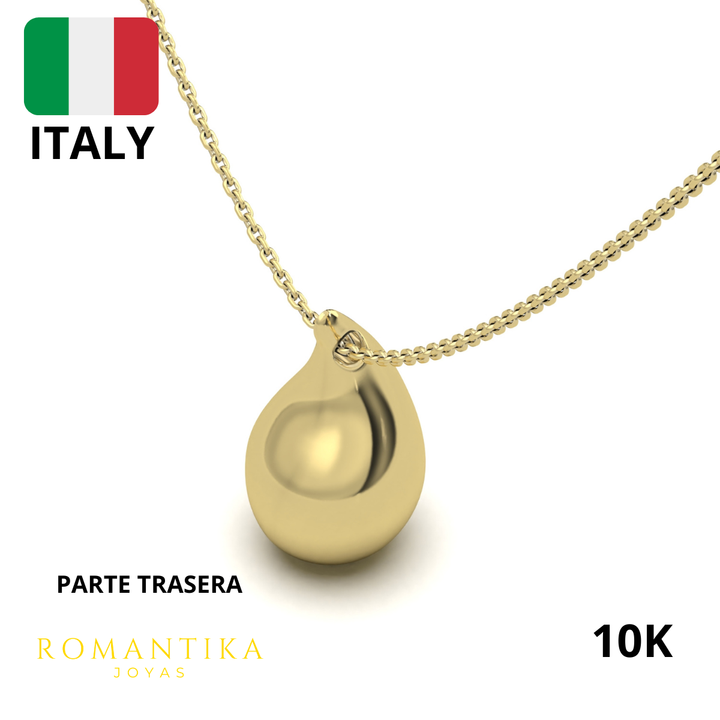 Collar Gota Lágrima Estilo Bottega 10k